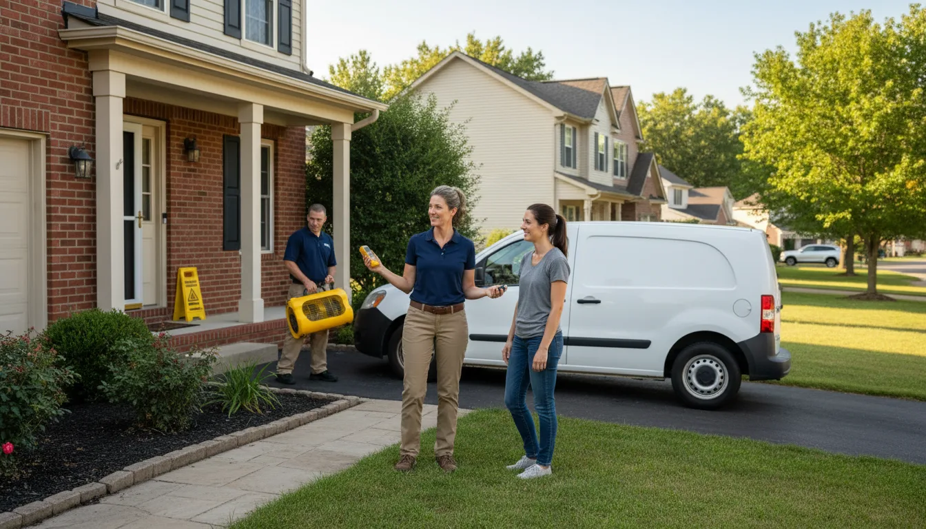 Residential water damage restoration in Benoit, MS